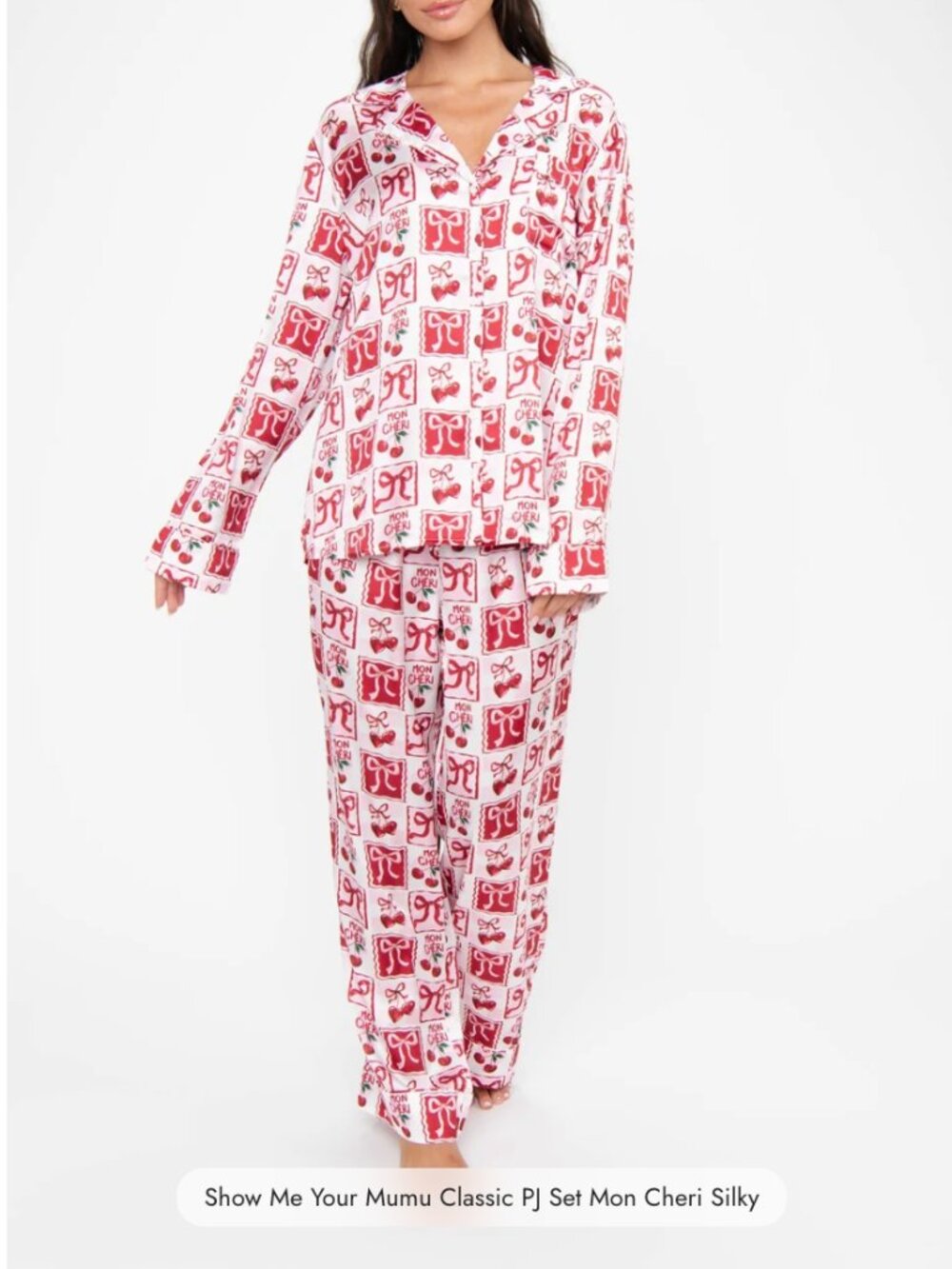 NWT!! Show me your Mumu Classic PJ Set-Mon Cheri Silky